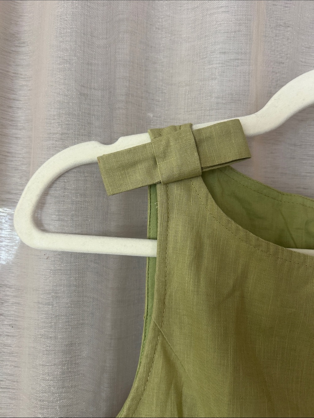 Linen blend fit and flare dress, xs
